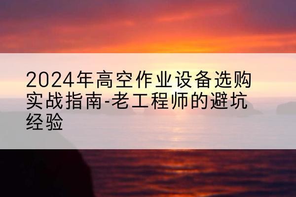 卢龙高空作业升降机厂家推荐-2024年高空作业设备选购实战指南-老工程师的避坑经验