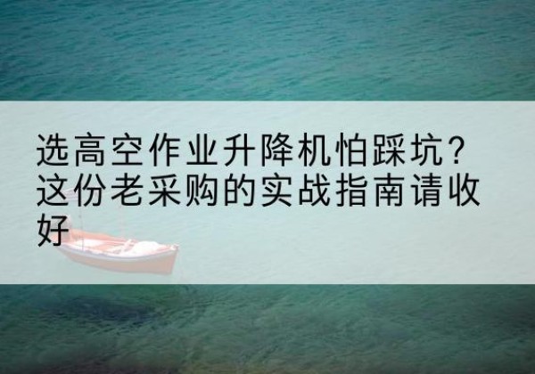 卢龙高空作业升降机厂家推荐-选高空作业升降机怕踩坑？这份老采购的实战指南请收好